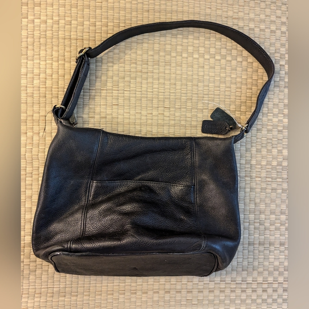 Vintage Coach Purse Black Genuine Leather Made in USA - Picture 2 of 7